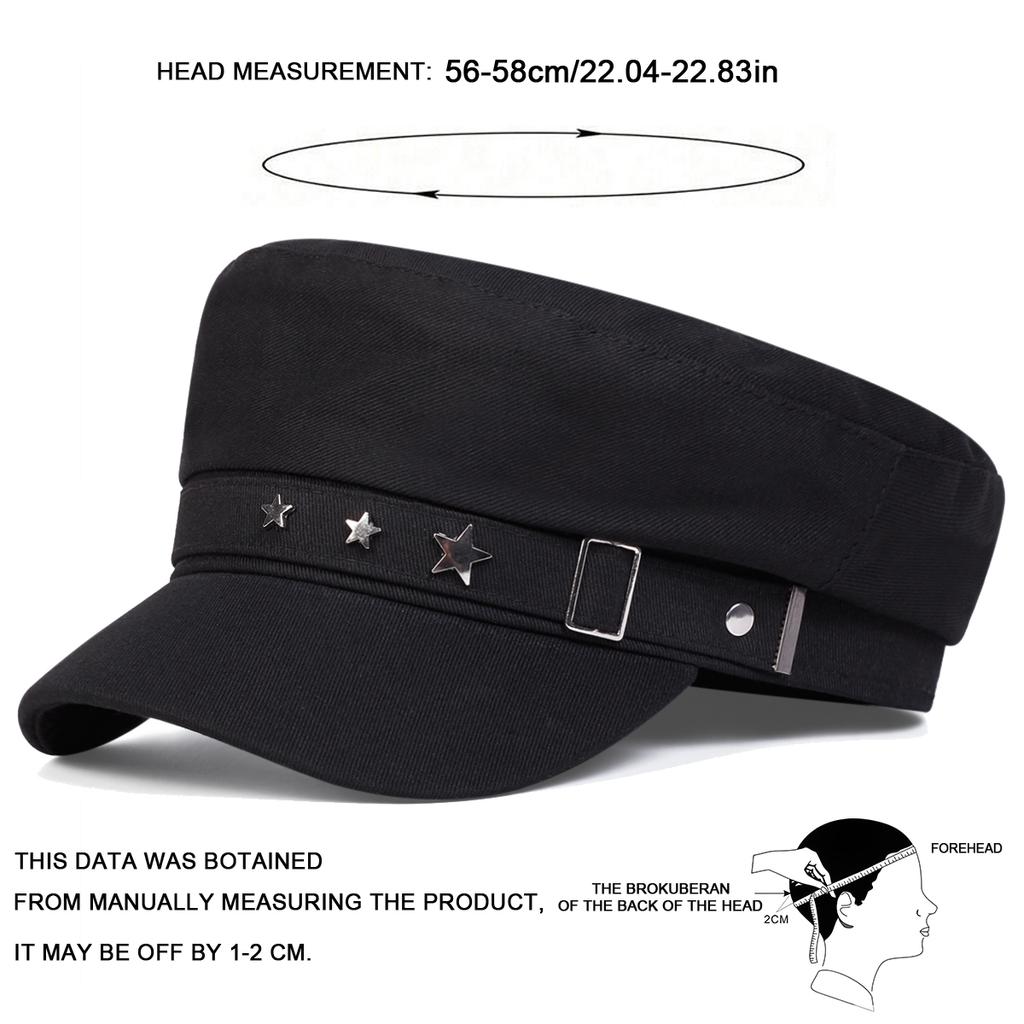 1Piece Men Vintage Star Navy Cap Outdoor Sunscreen Leisure Hat Spring Autumn Travel Tourism Beach Vacation