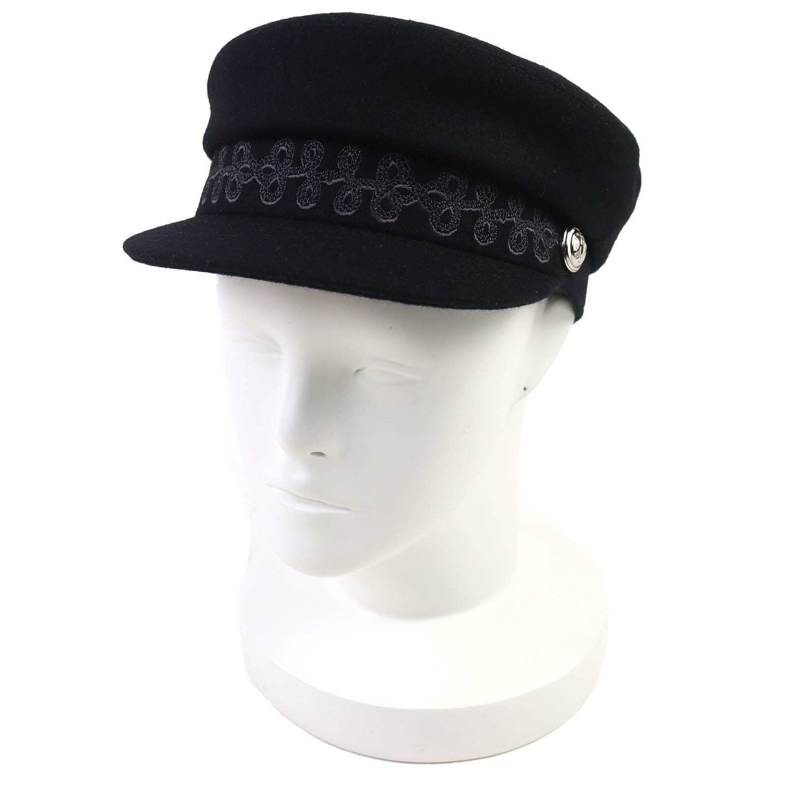 

Excellent HERMES Casquette Kabul and Finesse H logo button logo embroidery 57 Used