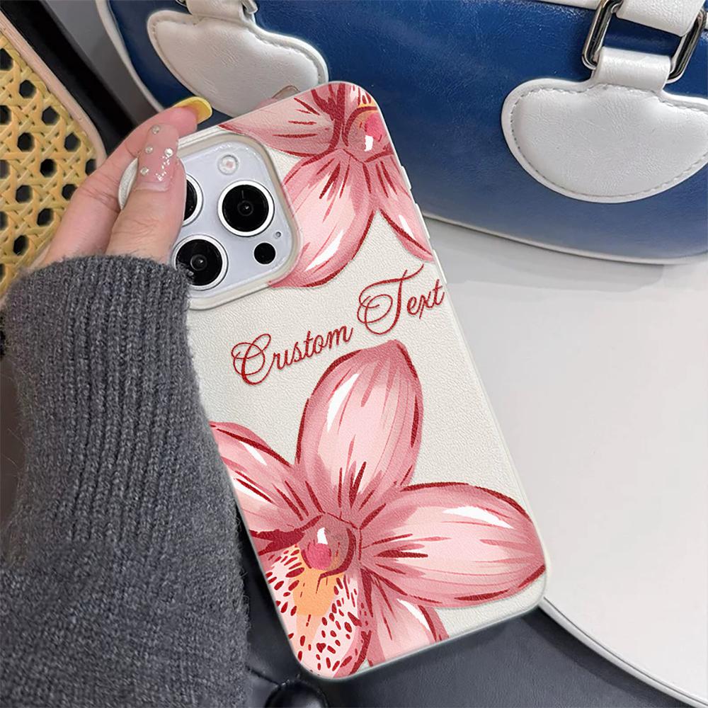 Pink Sweet Lily Pattern Phone Case For iPhone 17 Pro 16 15 14 Plus 13 12 11 Pro Max Pro 16E 17 Air Shockproof Soft Cover
