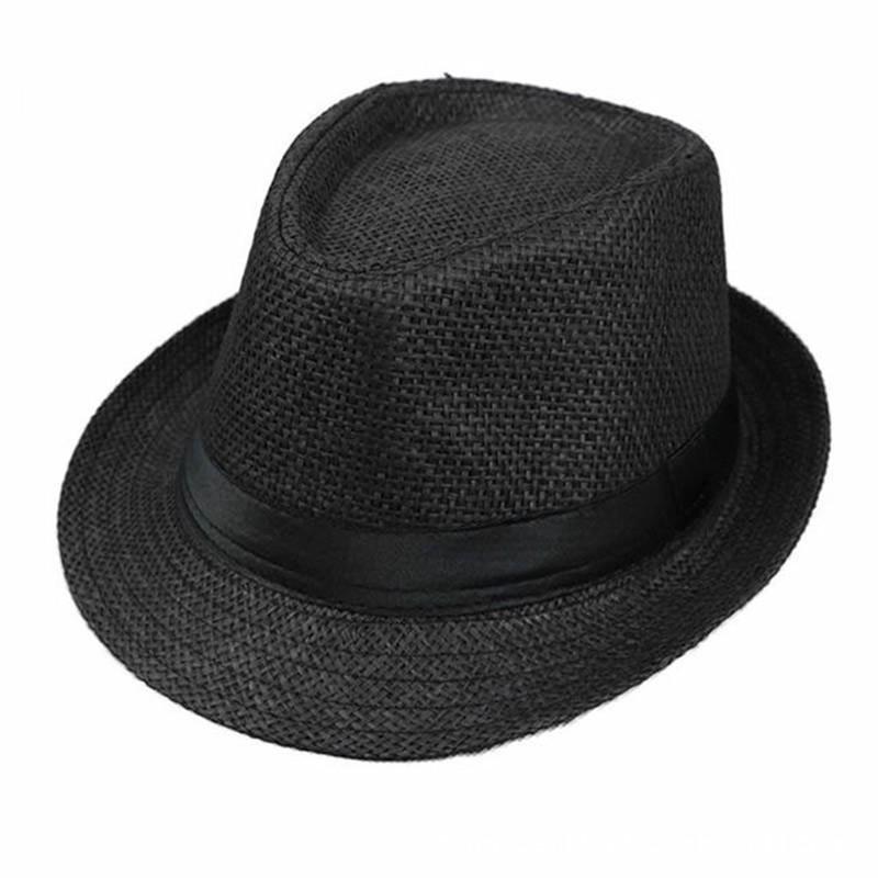 Unisex British Style Straw Jazz Fedora - Ideal Spring/Summer Sun Hat for Outdoor, Parent-Child Matching
