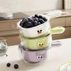 2 In1 Duckbill Cute Handle Draining Basket Straining Fruit Drain Basket Washing Double Basket Dishwashing Layer Fruit Tools 2025