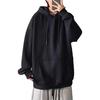 Yousheng Men Fall Winter Hoodie with Big Front Pocket Solid Color Drawstring Long Sleeves Hooded Elastic Cuff And Hem Thin Daily Wear Casual Sport Top