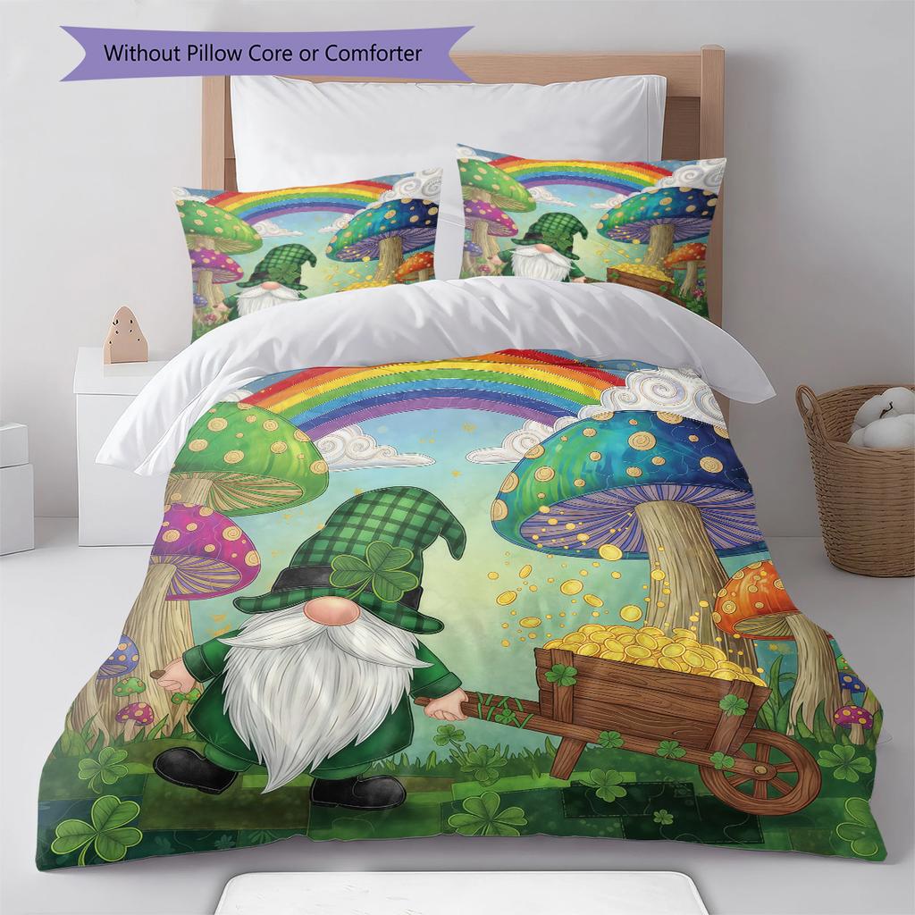 Set Copripiumino Trapuntato con Fantasia Cartone Animato Federa Decorazione per la Casa Regalo di Compleanno (1 * copripiumino + 2 * federa, senza nucleo)