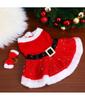 1 Set Costumi di Natale per Cani Abbigliamento Babbo Natale per Cani Vestito per Cucciolo Vestito Invernale Costume per Festa di Natale Abbigliamento per Cani con Fiocco