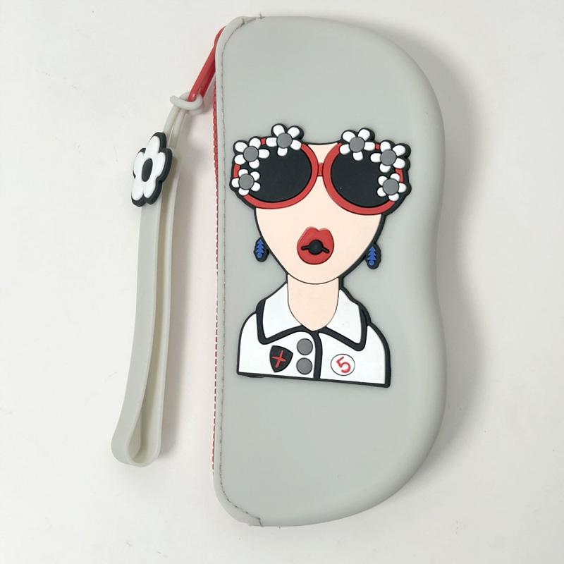 

1 шт. Держатель для косметики Многофункциональная сумка для хранения очков Портативная водонепроницаемая со шнурком Пылезащитная сумка для очков Кошелек для монет светло-серый