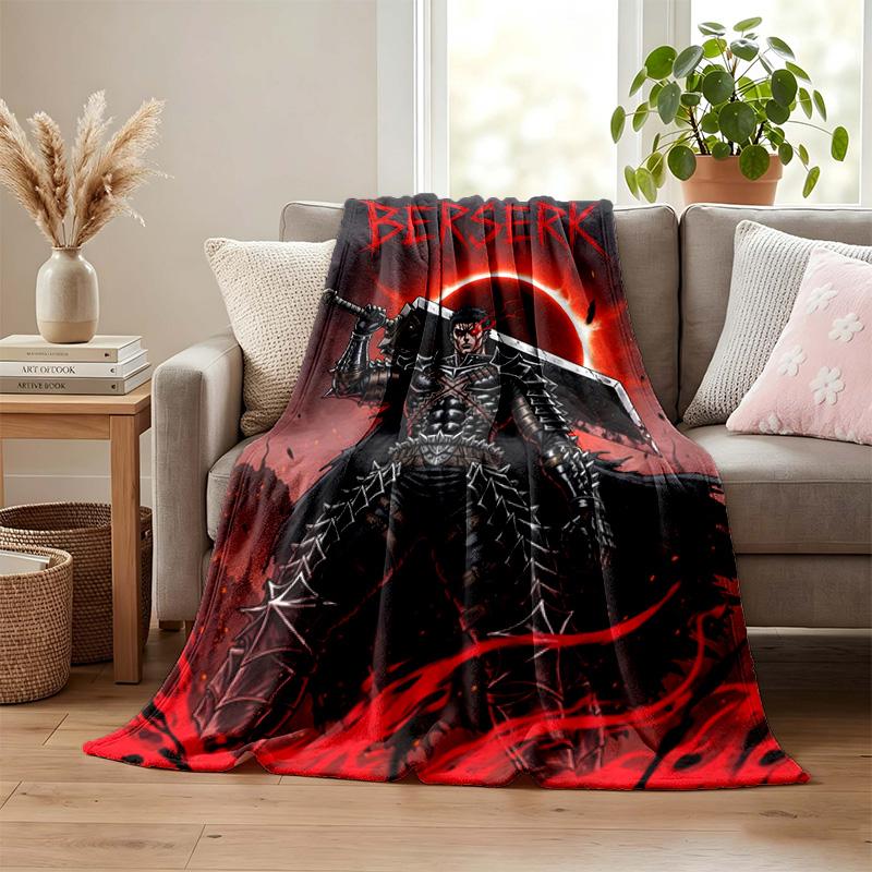 Berserk Deken Flanellen Deken Zacht Gezellig Pluche Plaid voor Bank Bed Lichtgewicht Woondecoratie