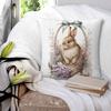 Cute Easter Rabbit Pillow Cover Eggs Cute Funny Pillow Case For Sofa Bedroom Home Decor Cushion Cover Square Pillowcases