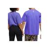 Adidas Originals Large Logo Letter Round Neck Casual Sport Short Sleeve T-Shirt Unisex Tops Purple HC3077