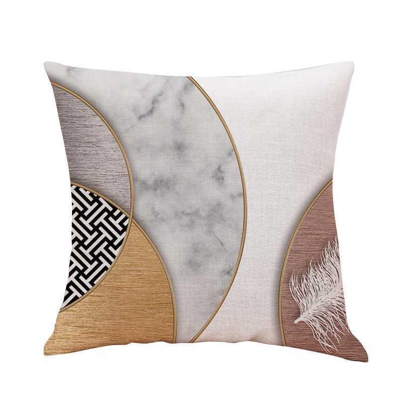 Modern Light Luxury Earth Warm Color Dirt-resistant Pillow Cover Living Room Sofa Pillow, Home Decoration Cushion Cover