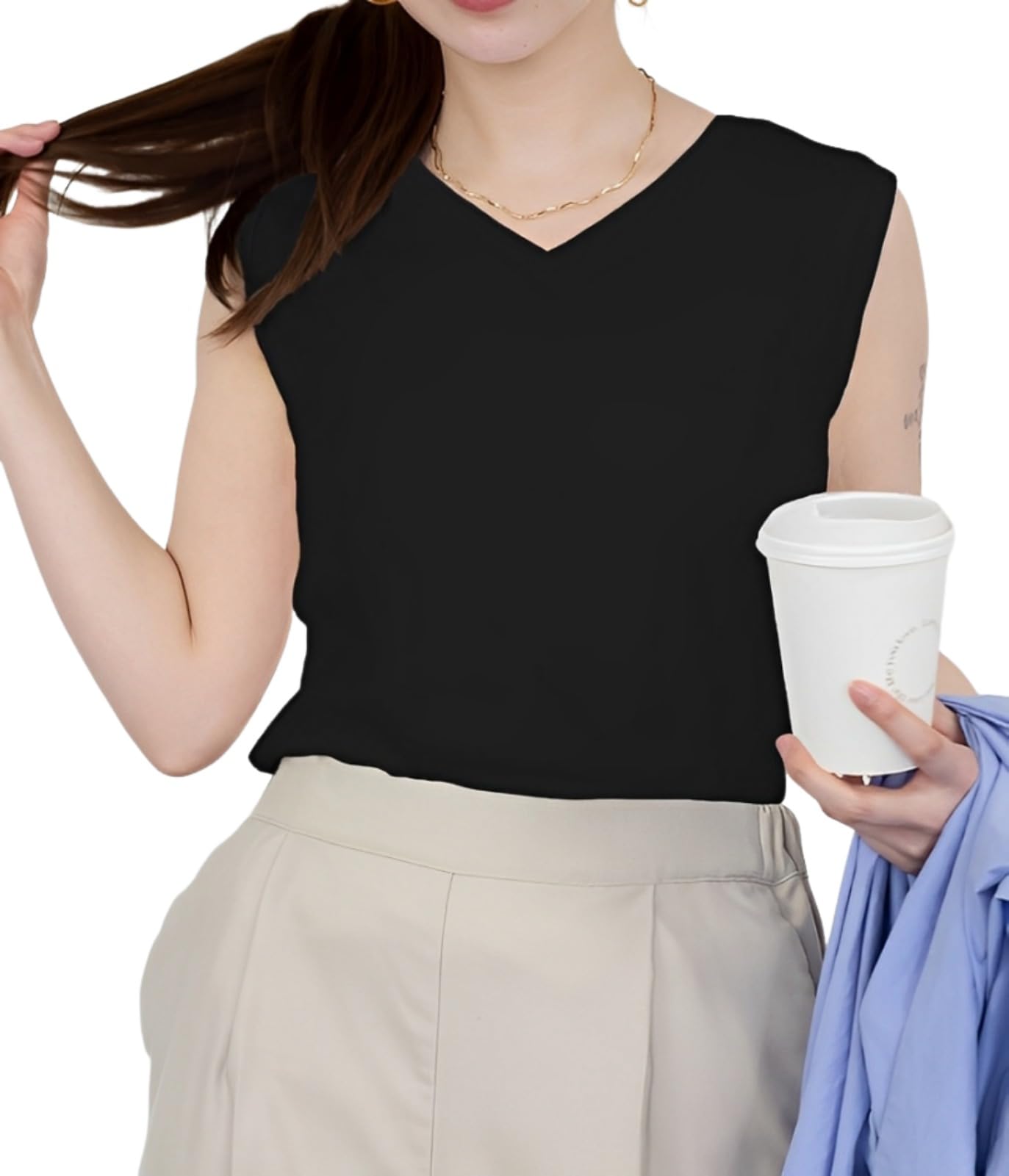 

Удлиненная Свободная Офисная Блузка Шорты Ретро Черный [Emptio], V-образный вырез, Без воротника, Элегантная, Формальная, Шелковистая, Женская, Оверсайз, Скрывающая фигуру, Для работы,