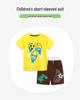 European & American Style Boys' Casual Knit Cotton Shorts & T-shirt Set - Toddler 2-Piece