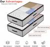 Foldable Non-Woven Under-Bed Storage Bags: Dustproof, Moistureproof, 2-Pack Quilt & Clothes Organizer
