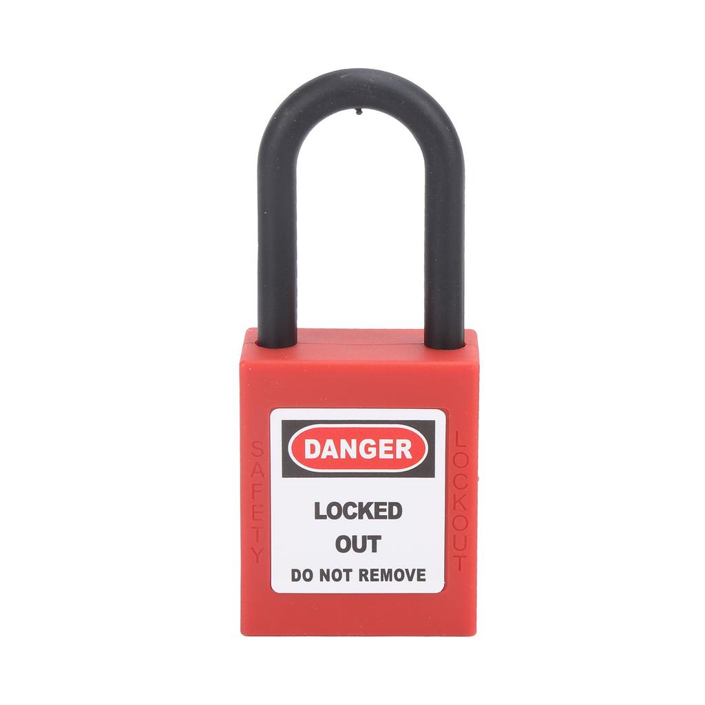 38MM Lockout Tagout Lock Durable Nylon Beam Isolation Design Corrosion Resistant Padlock with 2 Keys