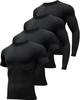 4 Pack Men's Workout Compression Shirts Short Sleeve Shirts