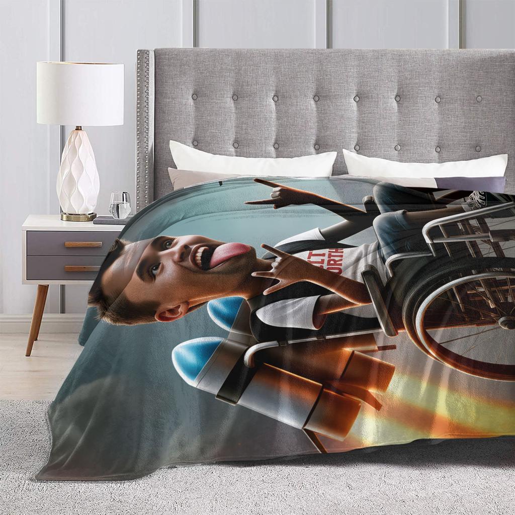 Coperta Ponderata Divertente Meme Charlie Kirk Calda Comoda Coperta Grafica Per Camera Da Letto Viaggio in Aereo Copriletto in Flanella Copriletto