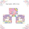 Girl Unicorn Birthday Party Decoration Disposable Tableware Paper Plate Cup Tablecloth Unicorn Theme Birthday Party Decor Suppl