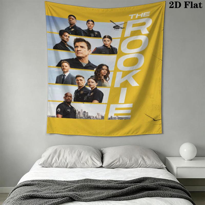 THE ROOKIE Wall Tapestry Aesthetic Wall Hanging Printed Fabric Blanket Decorative Tapestries for Bedroom Living Room Home Decor