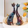 Nordic Kunst Ölgemälde Katze Dekoration Harz Abstrakte Ornamente Figuren Schlafzimmer Desktop Veranda Katze Skulptur Wohnkultur Geschenk