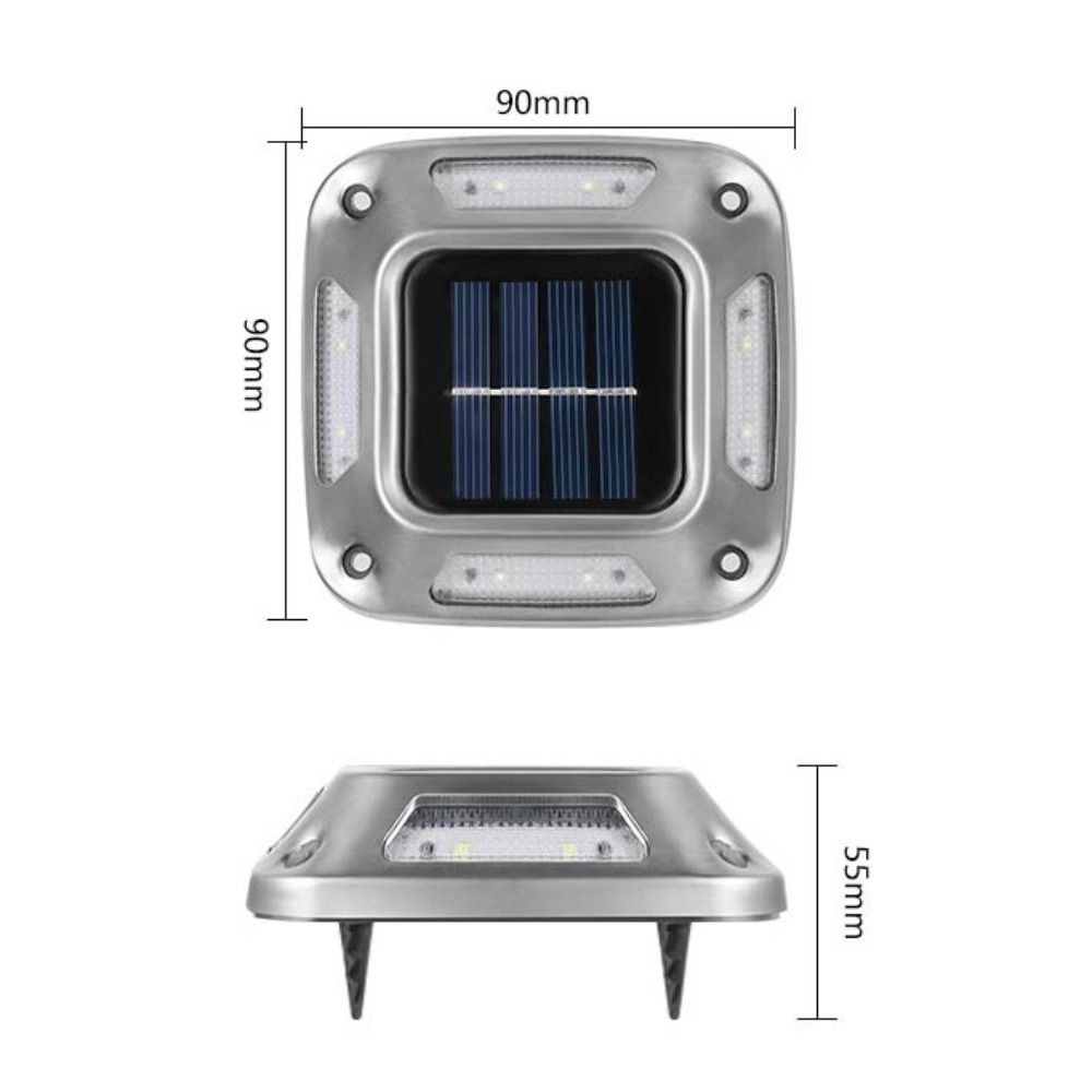 Waterproof Solar Garden Lamp Stainless Steel Road Stud Lights Durable Solar Ground Light Outdoor