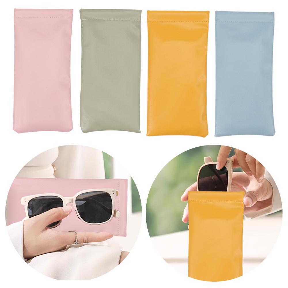 Soft Leather Sun Glasses Pouch Simple Waterproof Bag Case New Eyewear Storage Bags