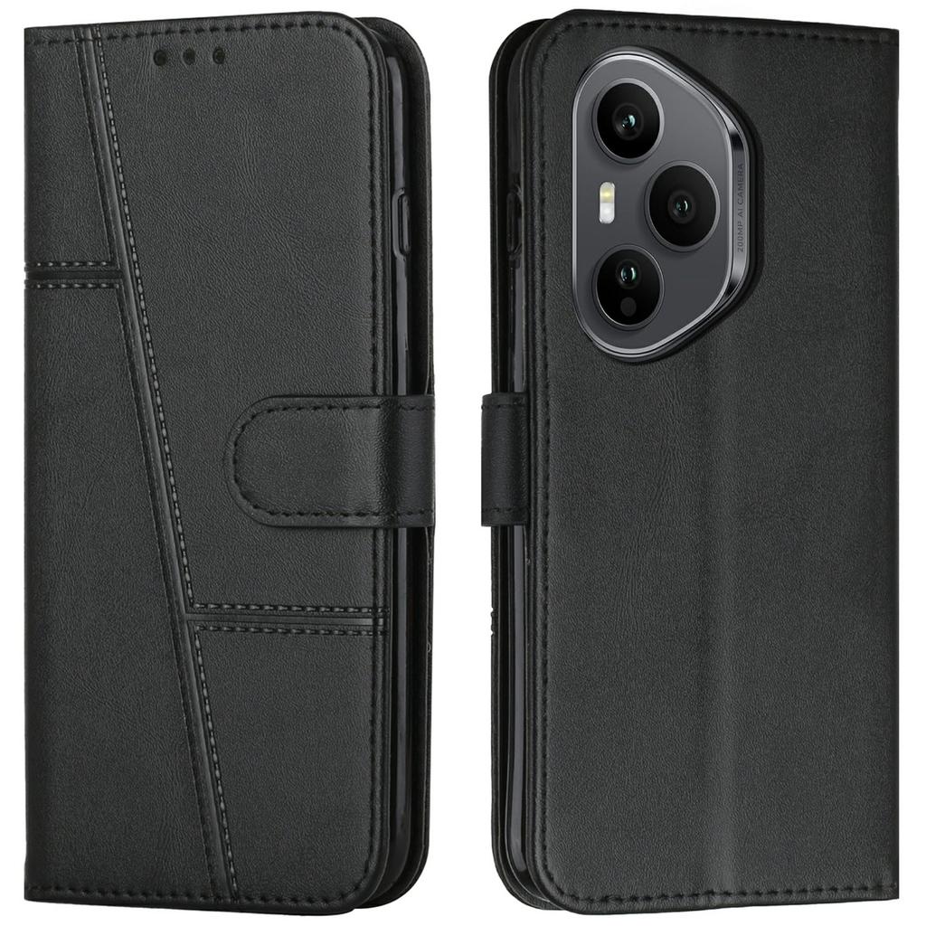 Leather Phone Case for Honor 400 Pro 5G (Global) Stand Wallet Flip Cover with Strap