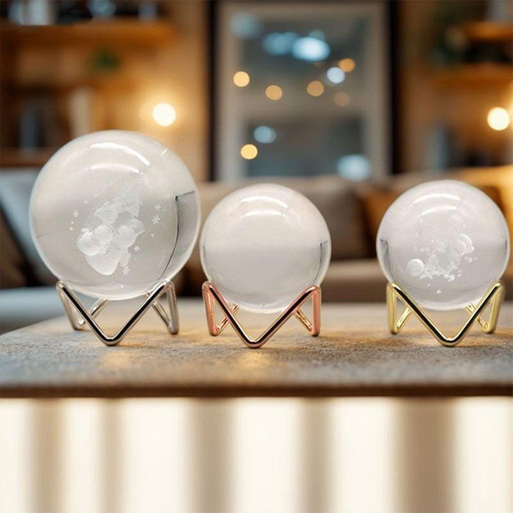 Photography Props Glass Sphere Holder Metal Minerals Relics Rocks Support  for Home Decoration