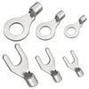 320Pcs/Box Terminals Non-Insulated Ring Fork U-type Brass Terminals Assortment Kit Cable Wire Connector Crimp Spade