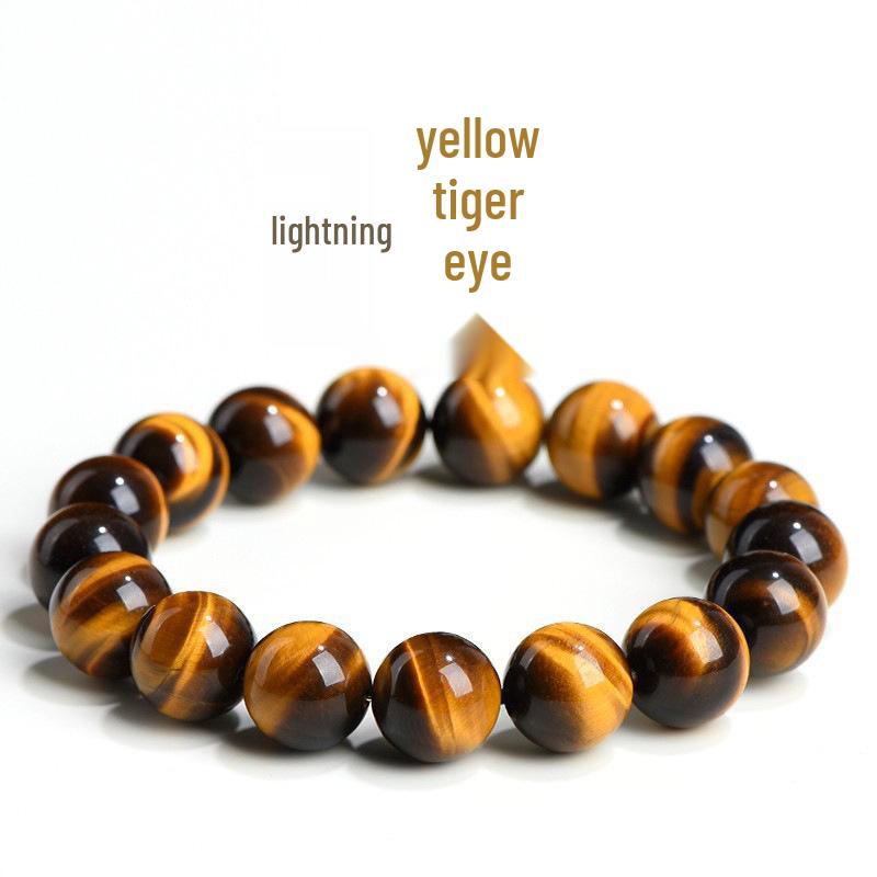 Yellow Tiger Eye Stone Unisex Bracelet with Loose Beads 8mm single strand (~23 beads)