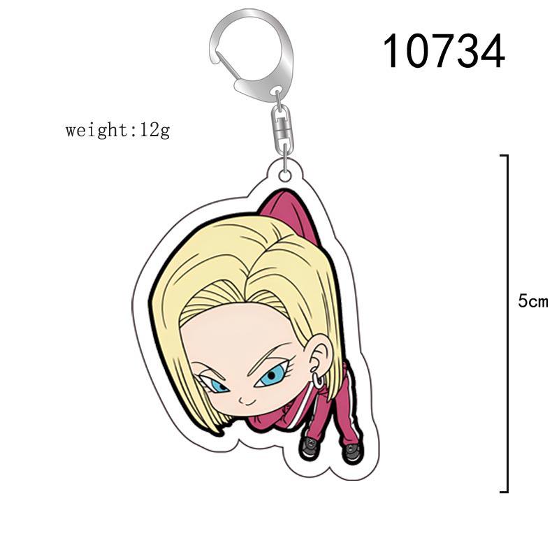 Dragon Ball Goku Acrylic Keychain - Double-Sided Cartoon Pendant Gift