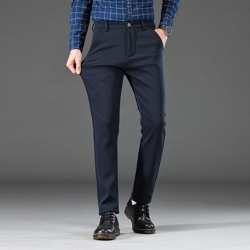 

Мужские зауженные прямые брюки: Легкая роскошь, не требует глажки, универсальная для деловой и повседневной носки 38 (200 jin)