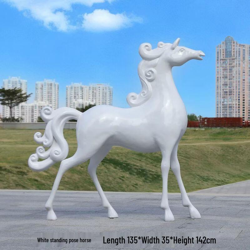 Large Fiberglass Horse Sculpture