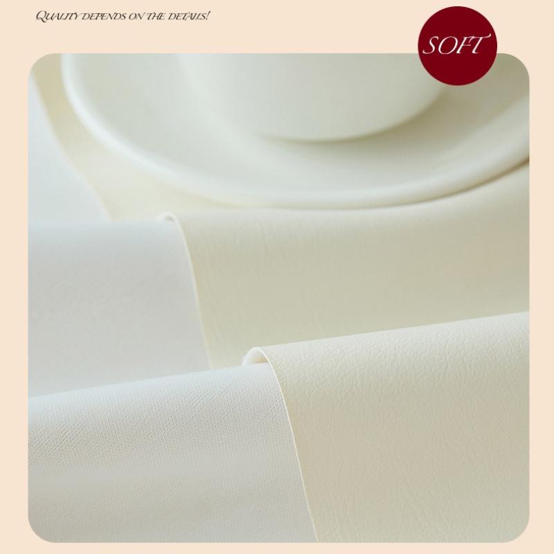 Environmentally Friendly and Odorless Imitation Sheepskin Table Cloths Heat-resistant Leather Tablecloth Rectangular Restaurant Decorative Fabric