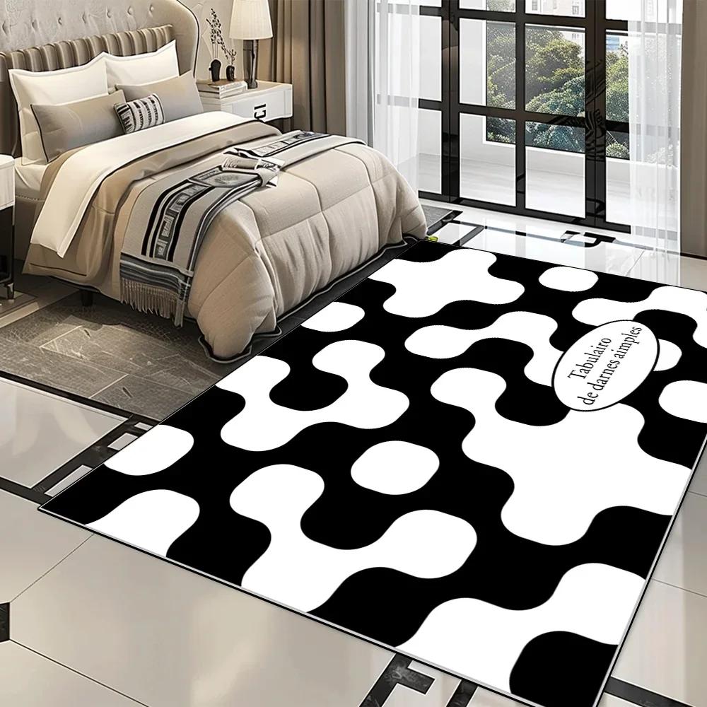 Geometisch Beige Vloerkleed: Zacht Antislip voor Woonkamer Hal Balkon Decor 80x120cm(31x46in)