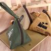 Korean Creative Dumpling Shape Coin Purse Retro Canvas Wallet Travel Portable Key Lipstick Storage Bag