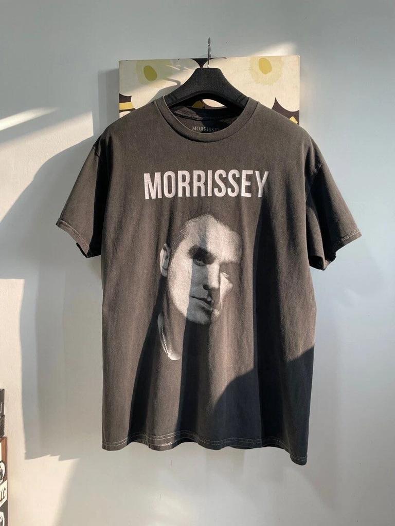 Morrissey 90s The Smith Rare Design Unisex Black T Shirt Vtg NH18555