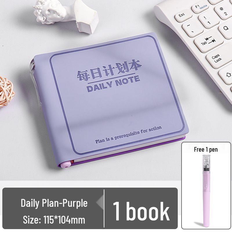 Mini Daily Planner: Portable Square Pocket Notebook for Time Management & Self-Discipline