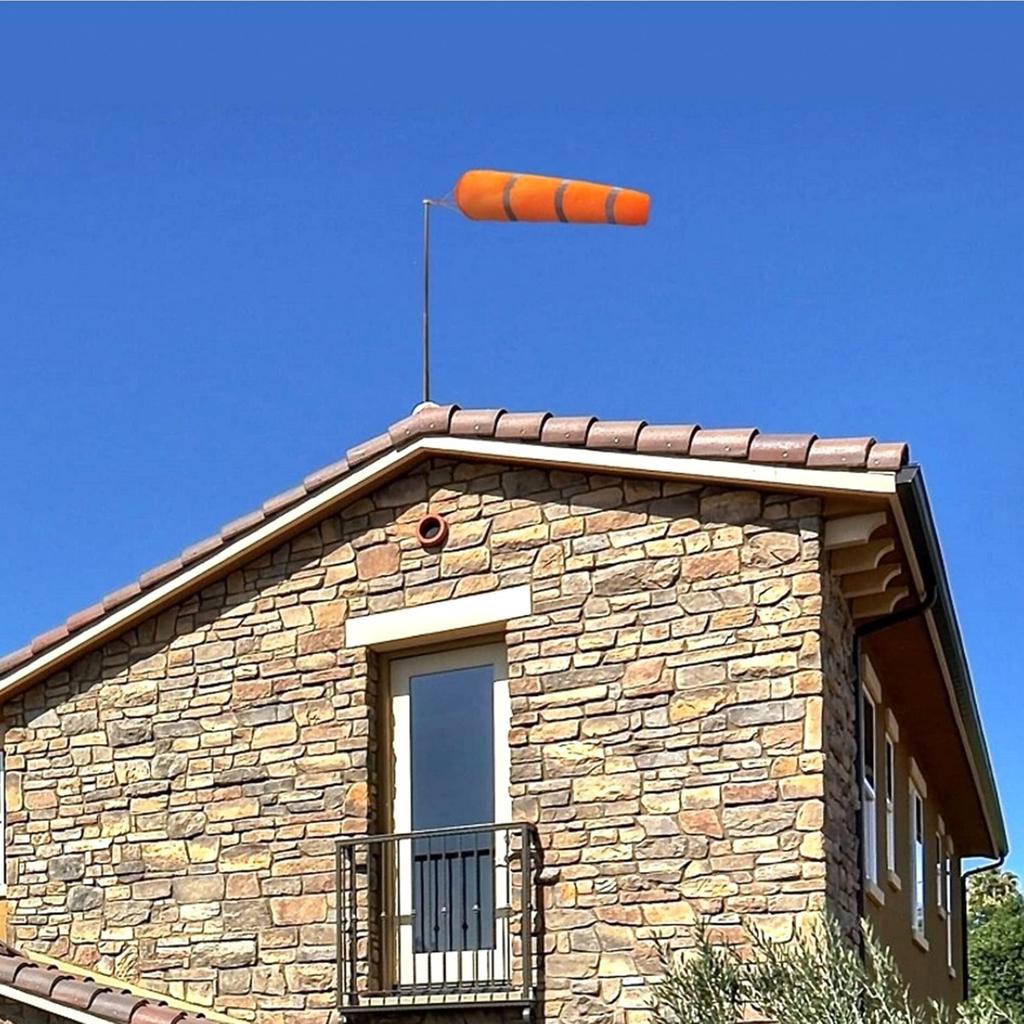 Leiasnow Pack de pour Mesurer la Vitesse du Vent et le Vent et le Vent et Lumineux Pack de Manches à Air, 80cm, 6, Direction, Force, Puissance, Réfléchissant, (Orange &