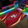 San Francisco 49ers Design Kristall Samt Teppich Gemütlich Nicht?Rutschfester Teppich mit Aufdruck für Schlafzimmer Wohnzimmer Eingang