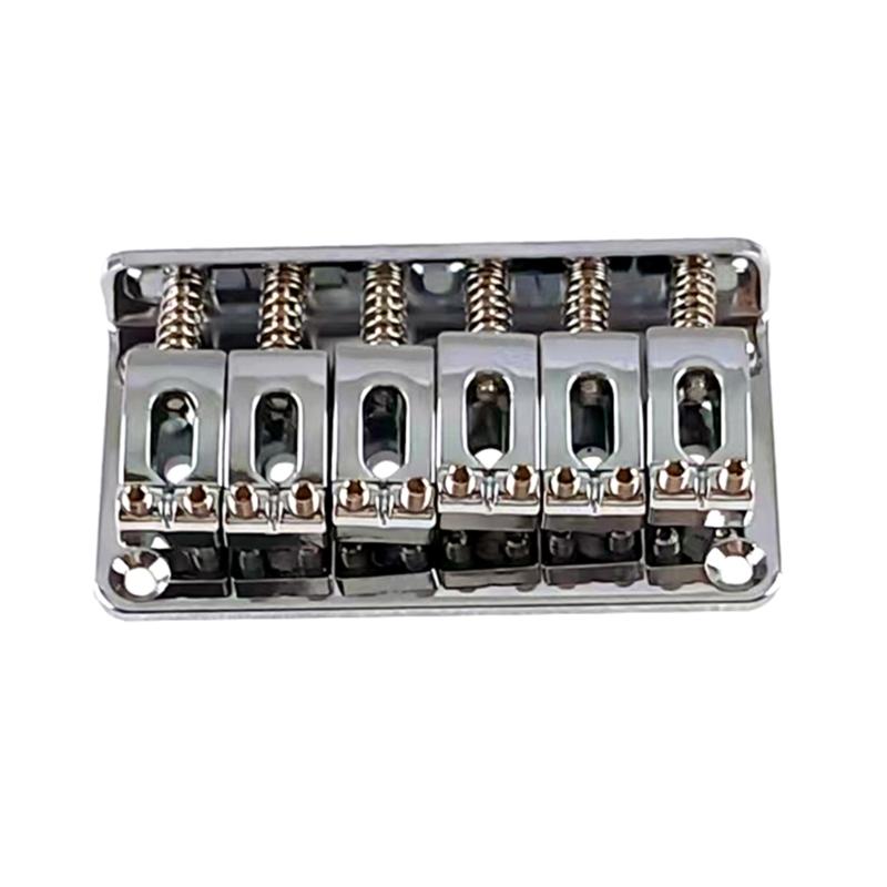 6 String Cigar Box Guitar Bridge, Electric Guitar Bridge Tailpiece Top Load Fixed Hardtail Saddle Cigar Box Guitar Parts