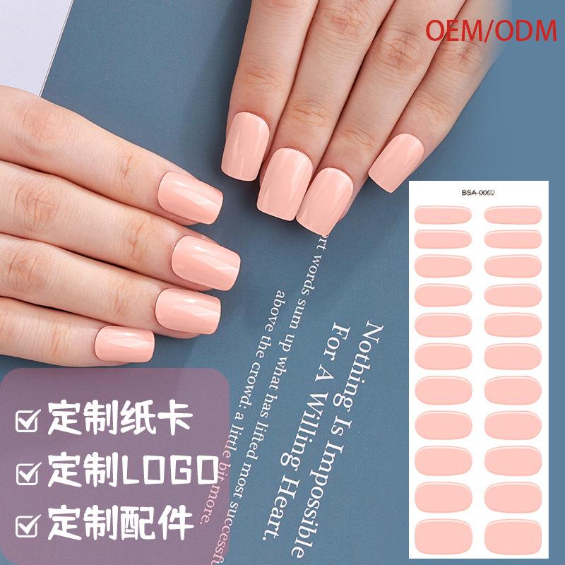 Adesivo per nail art in gel senza cottura colore solido adesivo per unghie illuminazione europea e americana