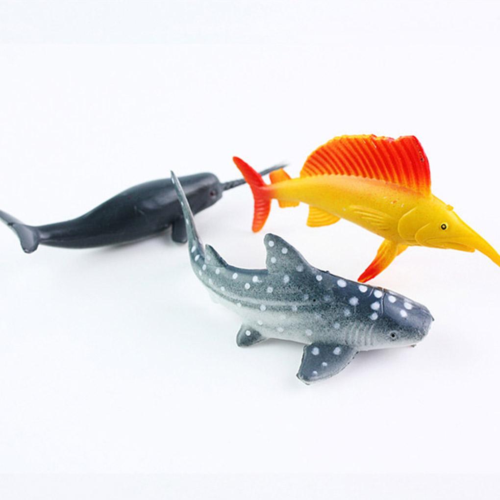 24pcs Children Simulation Sea Life Fish Toys Lifelike Model Home Office Decorations Holiday Gift