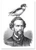 Portrait Poster with a Bird On the Head