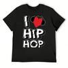 Ich liebe Hip Hop T-Shirt Vintage T-Shirts Einfaches Lustiges T-Shirt Sommer Oberteile T-Shirts Für unisex Baumwolle