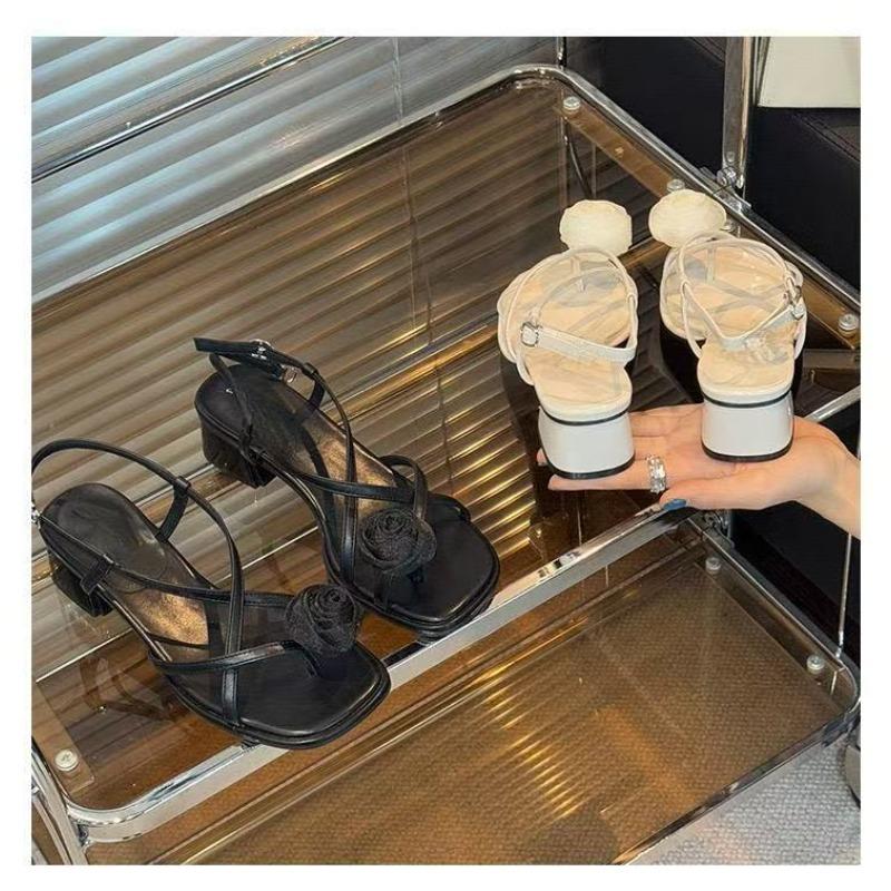 Sandals Women Summer Fashion  Sandals 2025 Roman Thick Middle Heel Sandales Comfort Shoes for  Flip Flops
