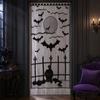 Halloween Türvorhang, Spitze Spinnennetz Kaminabdeckung, Gruseliges Skelett Hexe Fledermaus Druck Fenster Tür Vorhänge für Haus Innen Party Dekoration