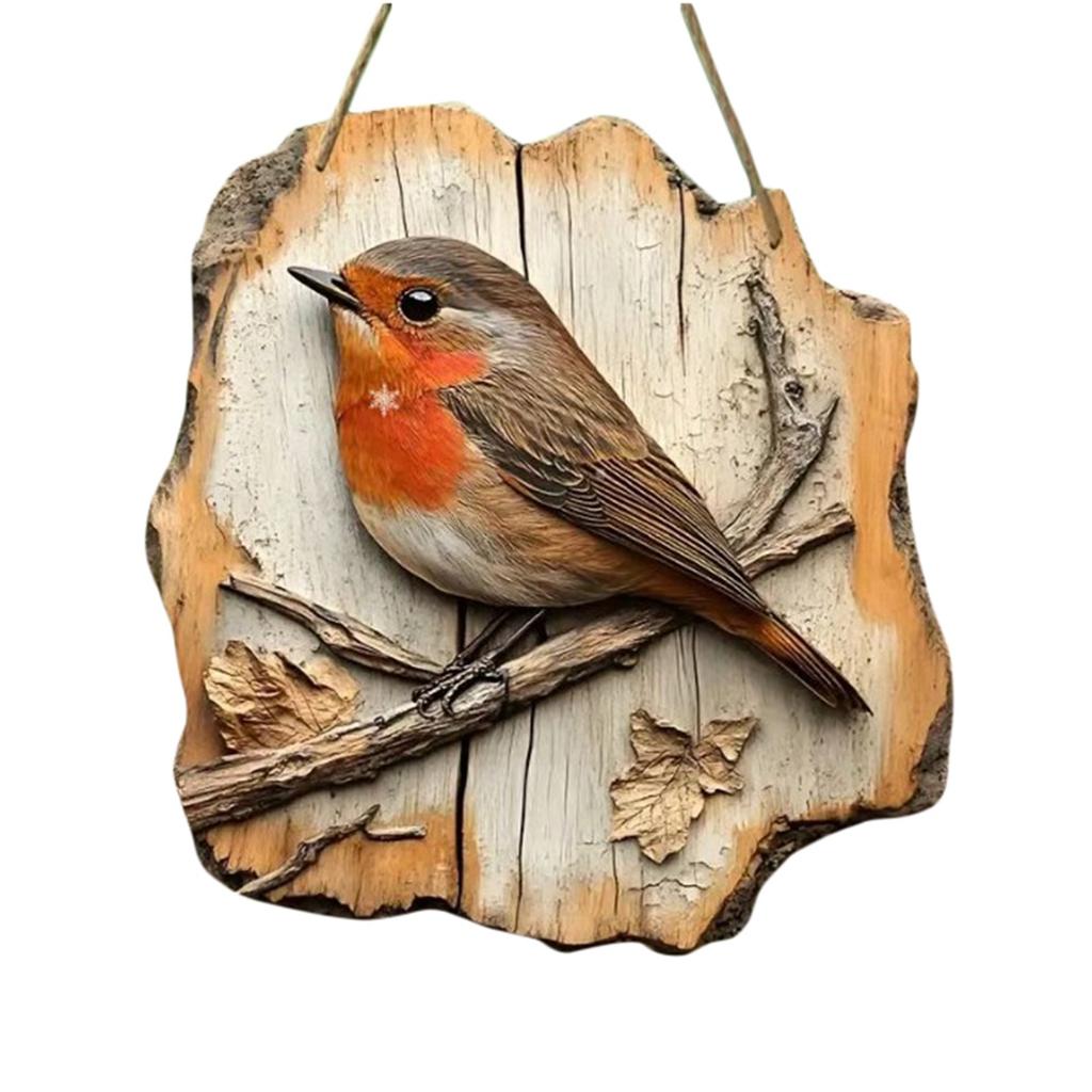 Wooden Wall Hanging Decor – Rustic Bird Ornament For Porch, Balcony, And Home Wall