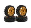 SHEAWA 110 RC Car Tires and Wheel Rims (4 Pieces) Accessories Compatible with Kyosho FW06, Tamiya TT01TT02, XV-01, Etc.