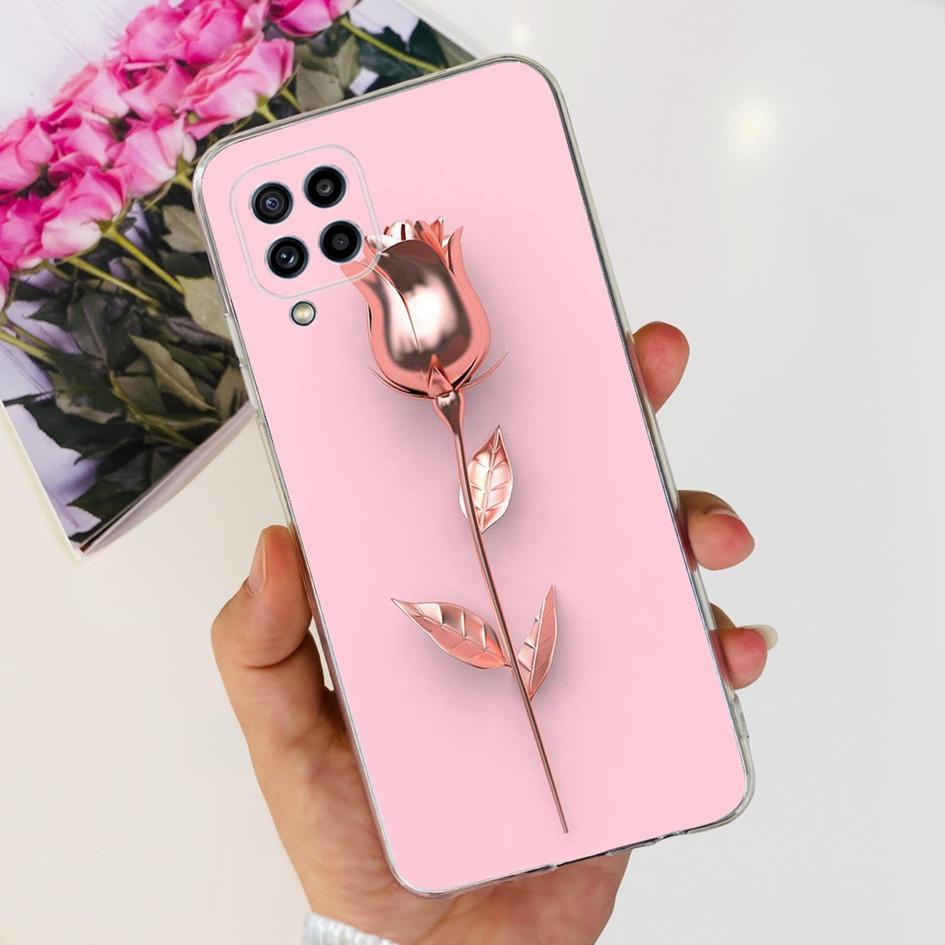 For Samsung M32 Case Galaxy M32 SM-M325F Cover Cute Fashion Flower Cartoon Soft Cases For Samsung M22 F22 M52 5G SM-M526B Bumper