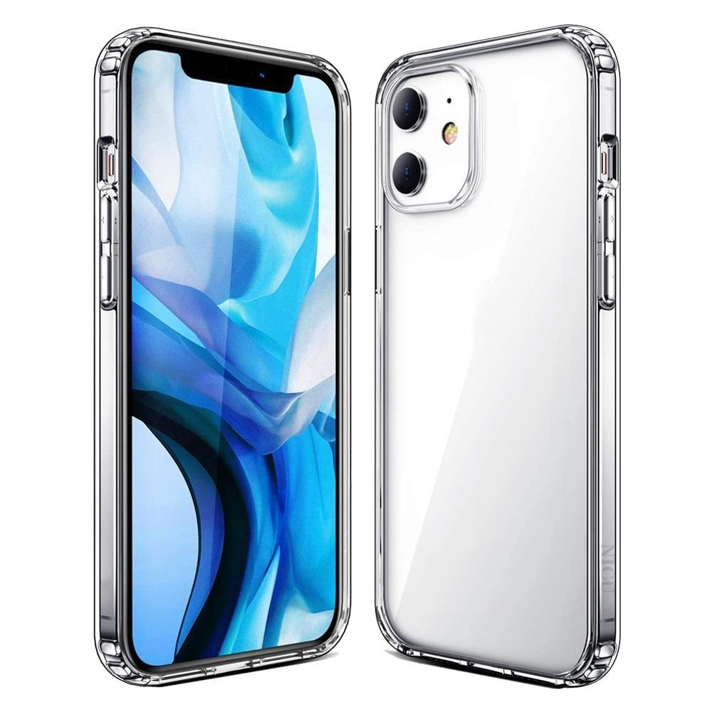 

Кристально чистый чехол для iPhone 13 12 Mini 11 Pro Max 7 8 Plus X XS XR SE, чехол 2020, жесткий ПК, Мягкий ТПУ, ударопрочный чехол для подушки безопасности
