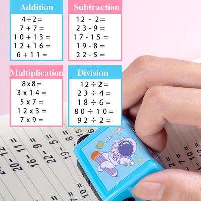 Children's Addition Subtraction Scroll Stamp Primary School Students Practice Questions Preschool Mathematics Exercise
